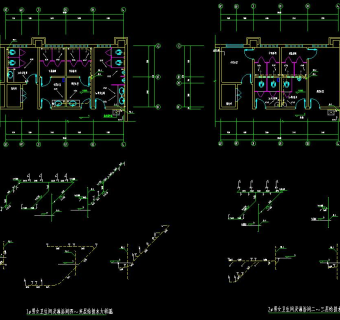 产业园配套食堂给排水施工图CAD图纸