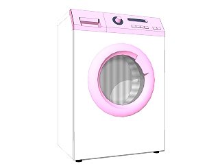 现代洗衣机草图大师模型，洗衣机su模型下载