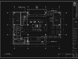 星巴克深圳咖啡馆平面图CAD图纸，咖啡店cad设计图纸下载