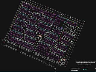 金锁镇小镇客厅项目路灯和监控电气图设计CAD图纸