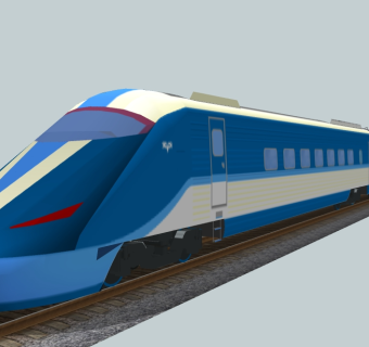 现代高铁列车草图大师模型，高铁sketchup模型