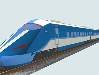 现代<em>高铁列车</em>草图大师模型，高铁sketchup模型