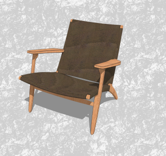 现代创意小座椅草图大师模型，休闲椅sketchup模型下载