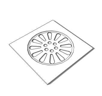 现代地漏草图大师模型，卫浴小件sketchup模型下载
