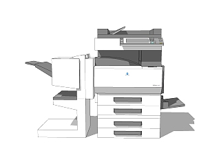 打印机扫描<em>仪</em>SU模型下载，打印机草图大师模型