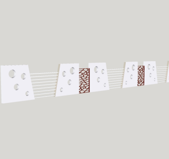 现代简约景观墙围墙草图大师模型，简约景观墙围墙sketchup模型下载