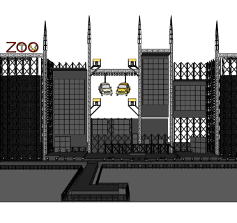 现代舞台草图大师模型，舞台SU模型下载