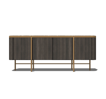 现代实木电视柜草图大师模型，电视柜su模型下载