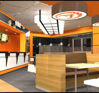  [北京]日式小清新吉野家餐厅内部装修全套施工图，餐厅cad设计图纸下载