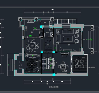 祥细家装衣帽间，客厅卧室户型图三居CAD，免费下载