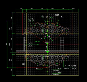 [福建]高档典雅型小区景观规划设计施工图CAD图纸下载