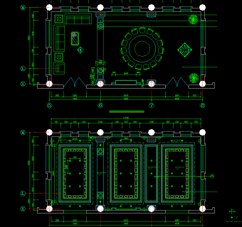 高级餐厅施工图全套，餐厅CAD平立面图下载