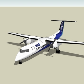 现代飞机草图大师模型，飞机sketchup模型