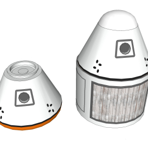 现代航天返回舱草图大师模型，返回舱sketchup模型下载