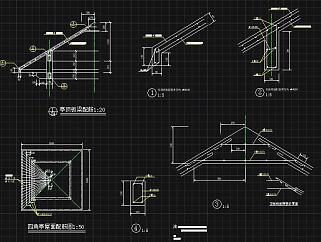 中式景观亭CAD图纸，景观亭CAD施工图下载