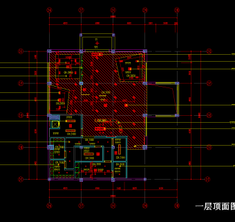 玉禅咖啡馆CAD施工图，CAD平面布置图