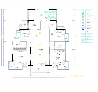 户型样板房装饰工程施工图dwg文件下载