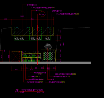 二层亚洲熟食餐厅装修施工图，舒适餐厅CAD平立面图下载