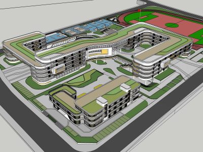 现代文教建筑学校九年义务教育学校