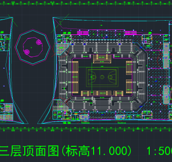 体育馆CAD施工图，体育馆CAD建筑图纸下载