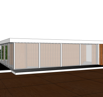 坂茂纸屋草图大师模型下载、坂茂纸屋su模型下载