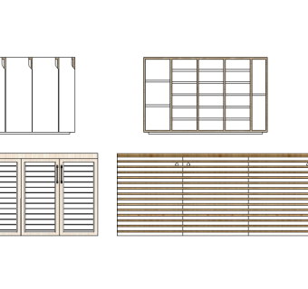 现代壁柜草图大师模型，壁柜sketchup模型下载