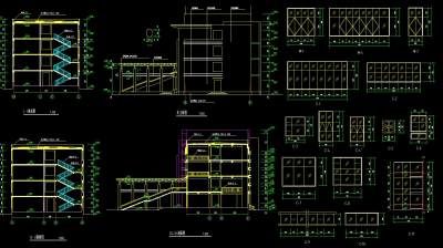 内蒙古某信息学院五层教学主楼建筑施工图