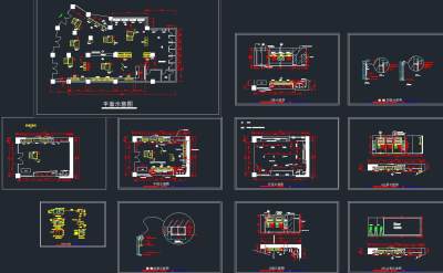 服装专卖店装饰施工图，CAD施工图纸下载