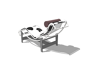 现代休闲躺椅草图大师模型，单人躺椅sketchup模型