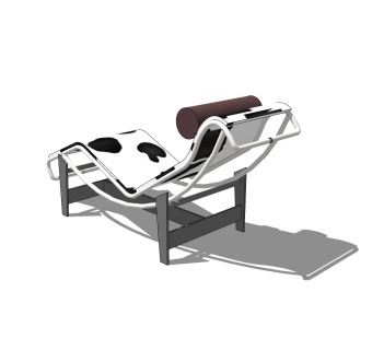 现代休闲躺椅草图大师模型，单人躺椅sketchup模型
