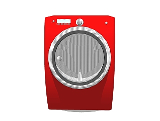  现代 洗衣机SU模型，洗衣机sketchup模型下载