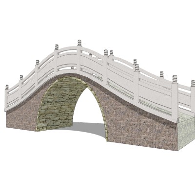 拱桥草图大师模型下载，sketchup拱桥模型分享