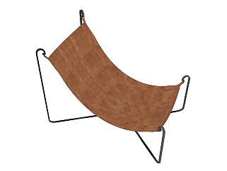现代折叠躺椅su模型，躺椅草图大师模型下载