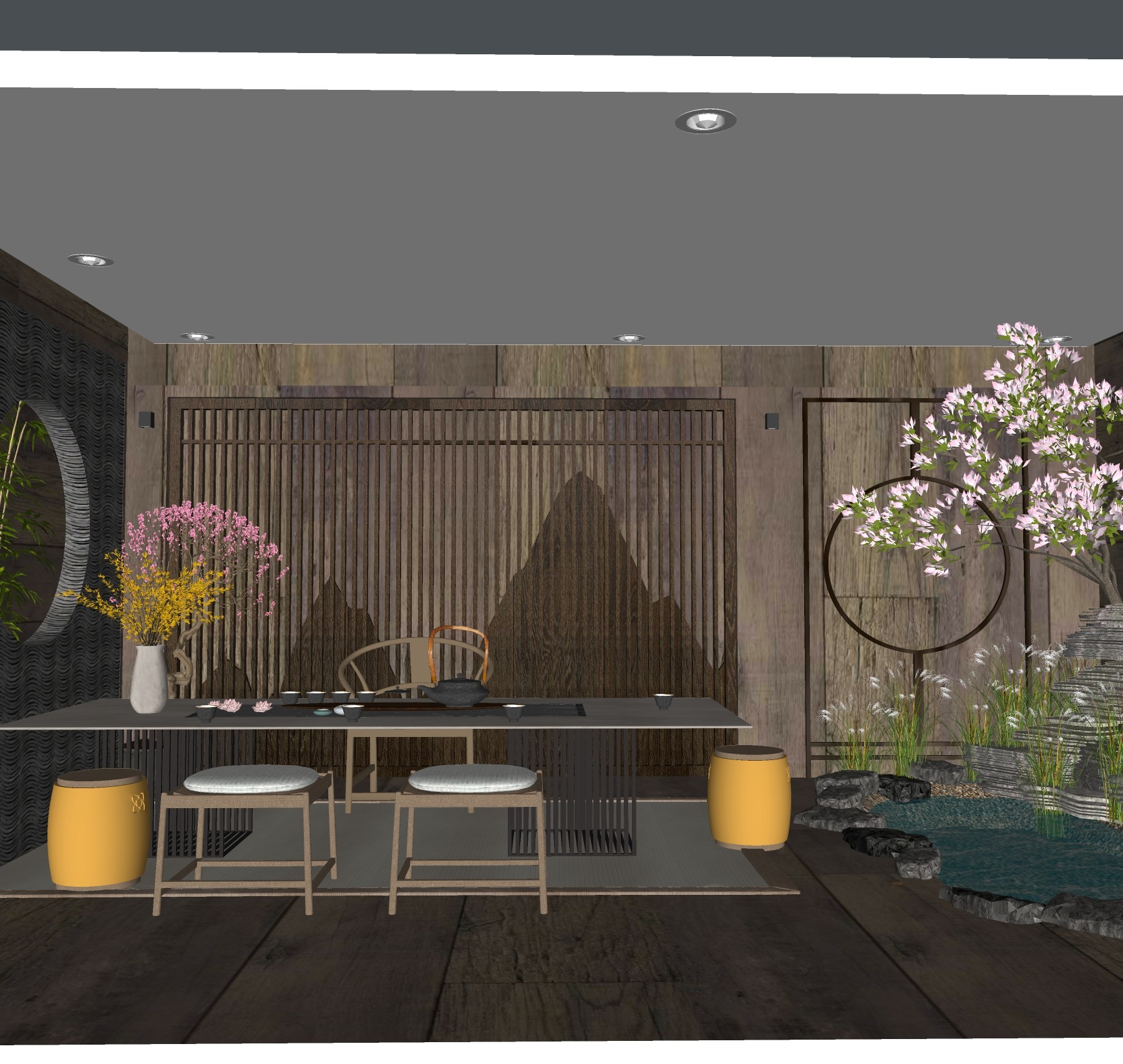中式茶室su模型 茶室skp模型下载 Sketchup网 中式茶室su模型 茶室skp模型下载 Sketchup网
