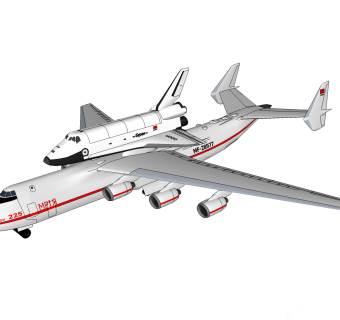 现代航天飞机草图大师模型，飞机sketchup模型下载