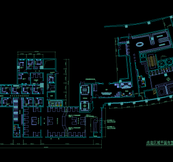 简易酒店室内改造CAD施工图，酒店CAD建筑图纸下载