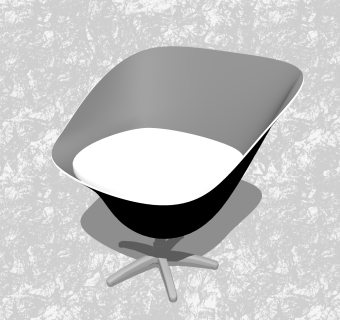 现代时尚创意小座椅su模型，休闲椅草图大师模型下载