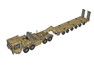 SLT-56吨象拖坦克草图大师模型，<em>坦克SU模型</em>下载