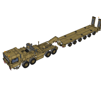 德国FAUN-SLT-56吨象拖坦克草图大师模型，坦克SU模型下载