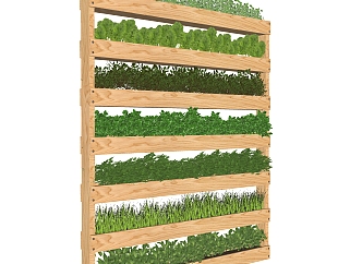 <em>垂直</em>绿化植物墙su模型下载，绿植背景墙草图大师模型