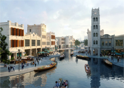 南洋风格<a href=https://www.yitu.cn/su/5628.html target=_blank class=infotextkey>水</a>上贸易市场