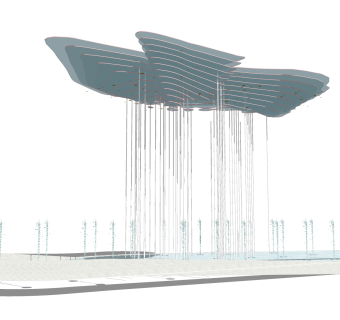 新中式景墙sketchup模型下载