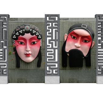 中式文化景观墙草图大师模型，文化景观墙sketchup模型下载