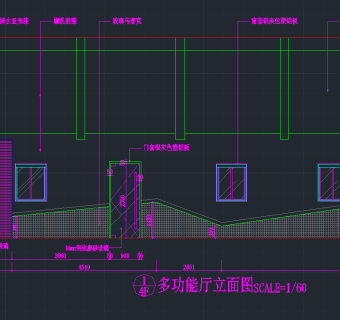 美容学校装修cad施工图下载、美容学校装修dwg文件下载