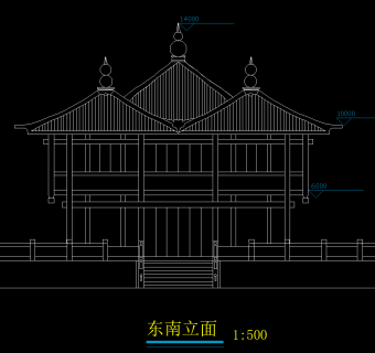 园林建筑CAD施工图，建筑CAD图纸下载