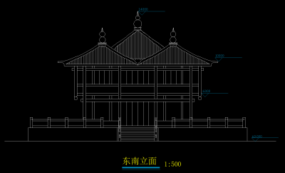 园林建筑CAD施工图，建筑CAD图纸下载