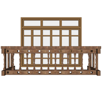 现代新中式门 草图大师模型，中式门SU模型下载