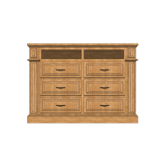 中式边柜草图大师模型，边柜SKP模型