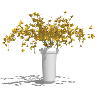 插花瓶摆件草图大师模型,现代装饰品su模型下载