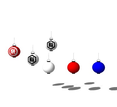 日式灯笼草图大师模型，灯笼SKB文件下载